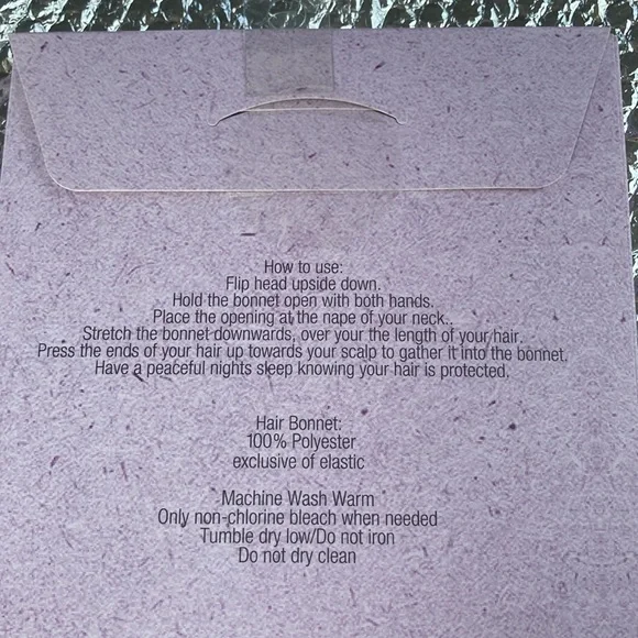 NWT silk hair wrap hair bonnet Barbie slumber party vibes purple hair wrap silk - Picture 2 of 2